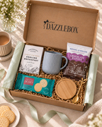 Afternoon Tea Time Treat Gift Box - Cosy Biscuit, Tea, Chocolate & Mug Food Gift Hamper