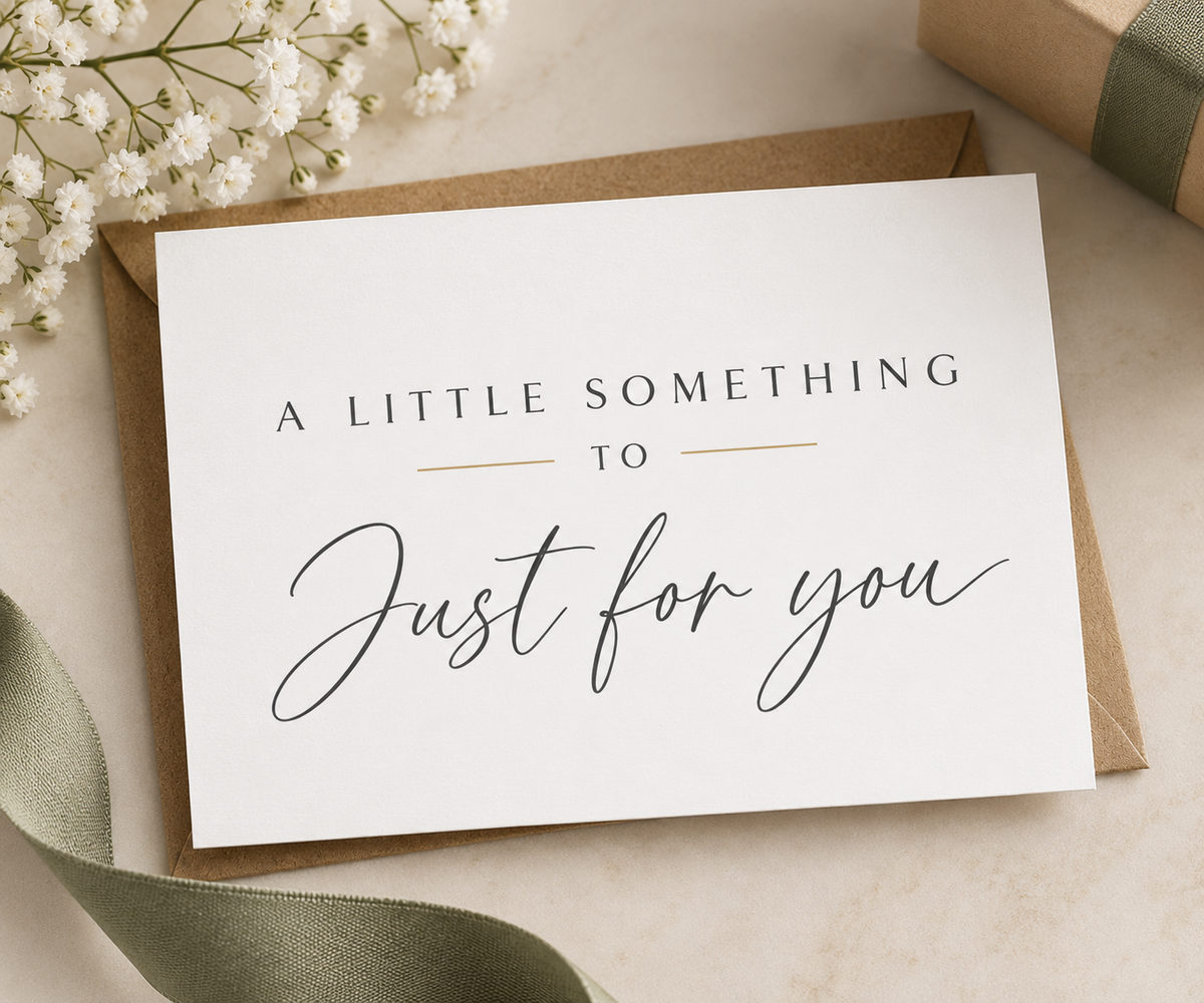A Little Something Just for You Greeting Card, A6 (10.5 × 14.8 cm)