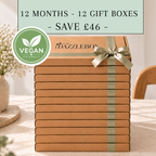 VEGAN-FRIENDLY Twelve Months - Twelve Gift Boxes | Twelve-Month Pre-Paid Upfront DazzleBox Subscription