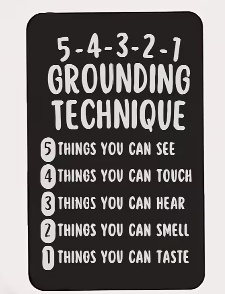 5-4-3-2-1 Grounding Technique Card | Mindfulness & Calm