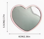 Compact & Pocket Pink Heart Mirror - Gifts For Her